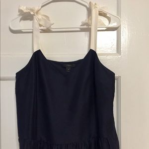 Navy blue silk blouse